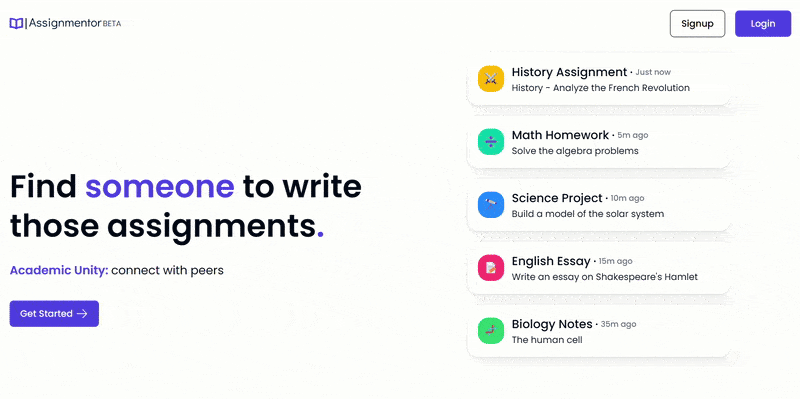 Image of Assignmentor - Assignment Assistance Platform