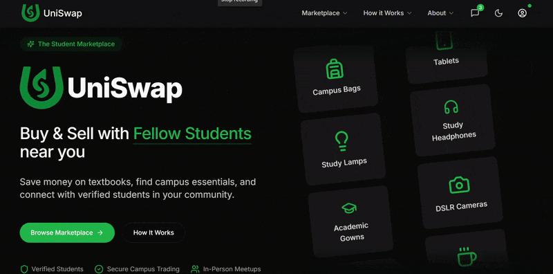 Image of UniSwap – Campus Marketplace for Verified Student Exchanges